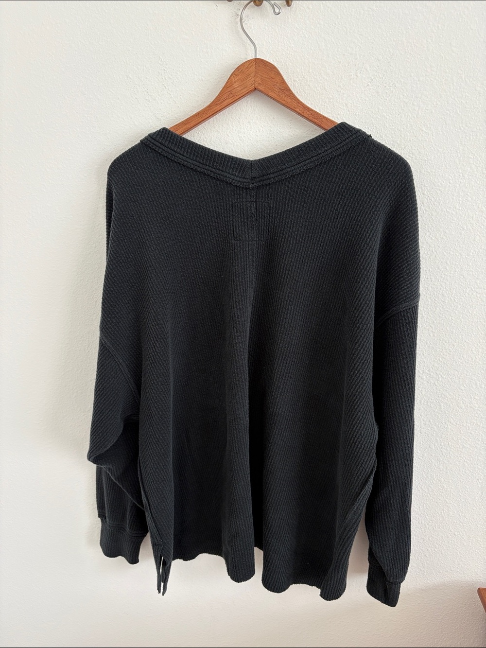 Aerie Wonder textured v-neck sweatshirt/sweater XL - Picture 5 of 5